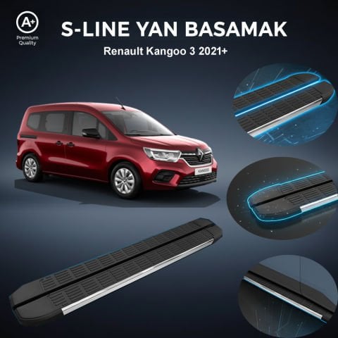 Renault Kangoo 3 S-Line Premium Krom Yan Basamak 2021 Sonrası