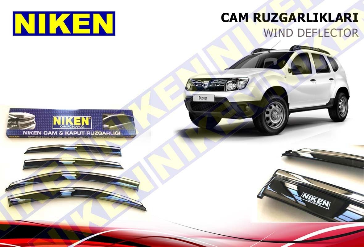 Dacia Duster Kromlu Cam Rüzgarlığı Niken 2010-2017 Arası