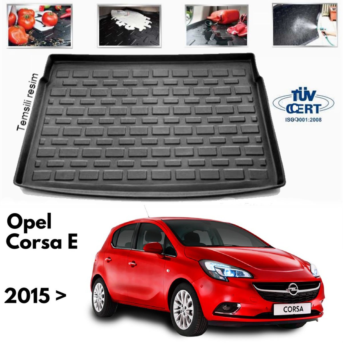 Opel Corsa E Bagaj Havuzu Paspası 2015 Sonrası