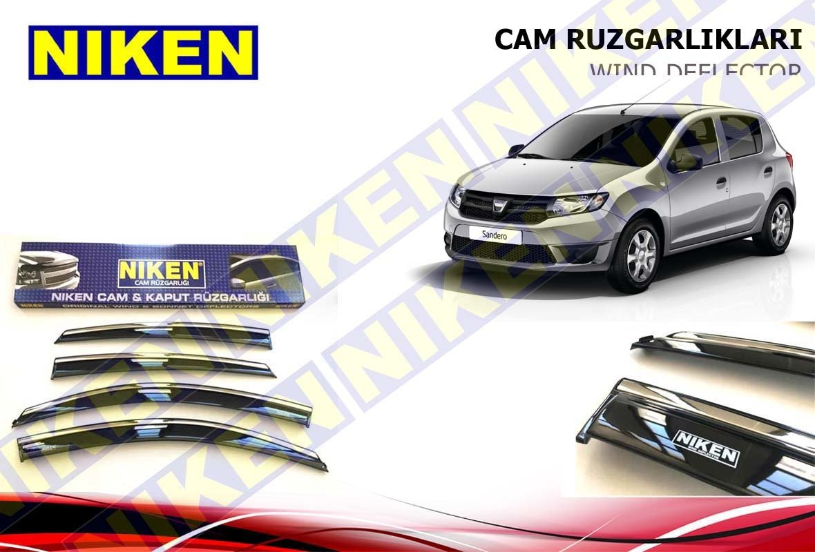 Dacia Sandero Kromlu Cam Rüzgarlığı Niken 2013 Sonrası