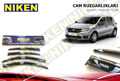 Dacia Sandero Kromlu Cam Rüzgarlığı Niken 2013 Sonrası
