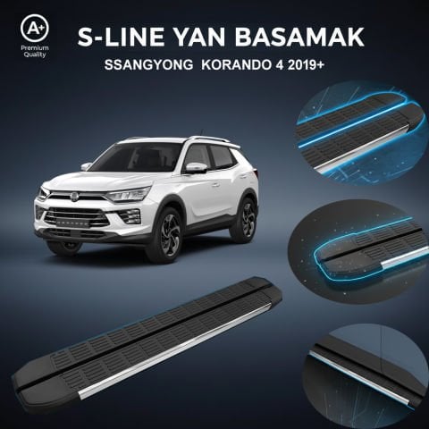 Ssangyong Korando 4 S-Line Premium Krom Yan Basamak 2019 Sonrası