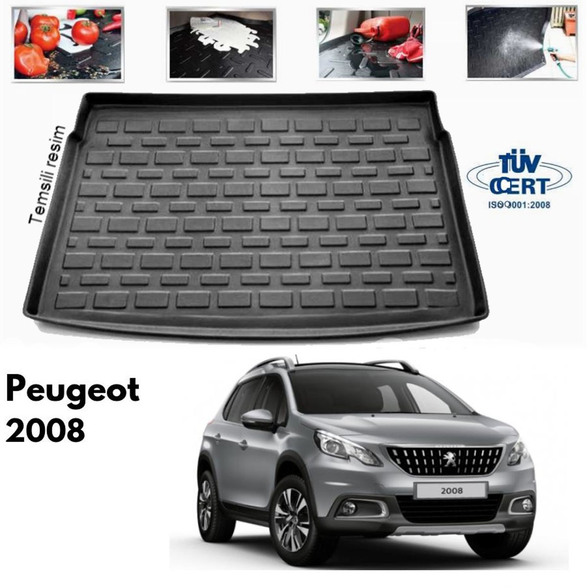 Peugeot 2008 Bagaj Havuzu Paspası