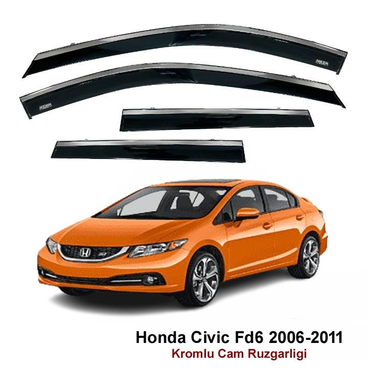 Honda Civic Fd6 Kromlu Cam Rüzgarlığı Niken 2006-2011