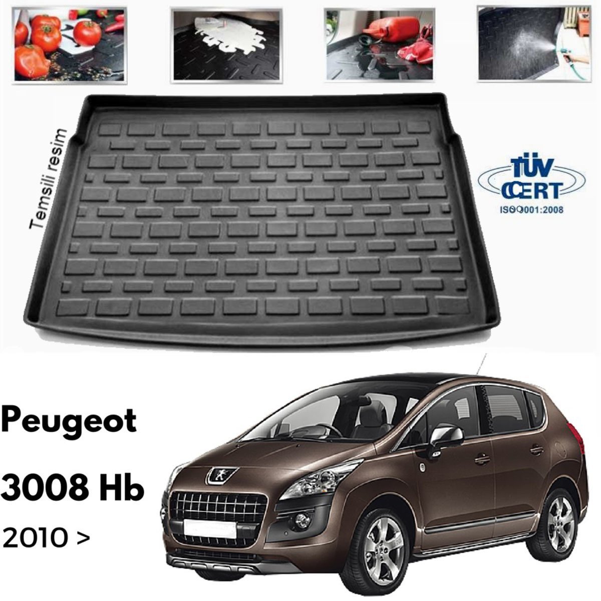 Peugeot 3008 Bagaj Havuzu Paspası 2010-2015