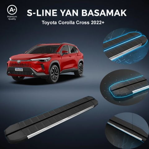 Toyota Corolla Cross S-Line Premium Krom Yan Basamak 2022 Sonrası