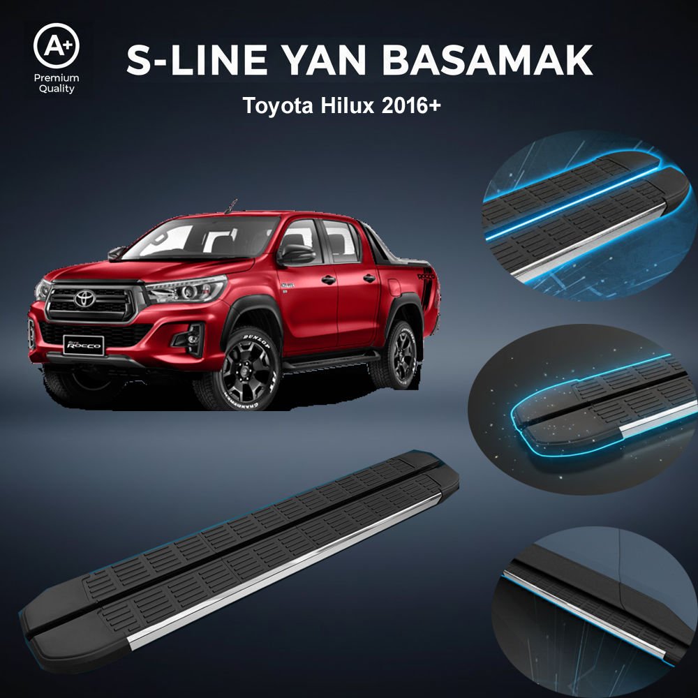 Toyota Hilux S-Line Premium Krom Yan Basamak 2016 Sonrası