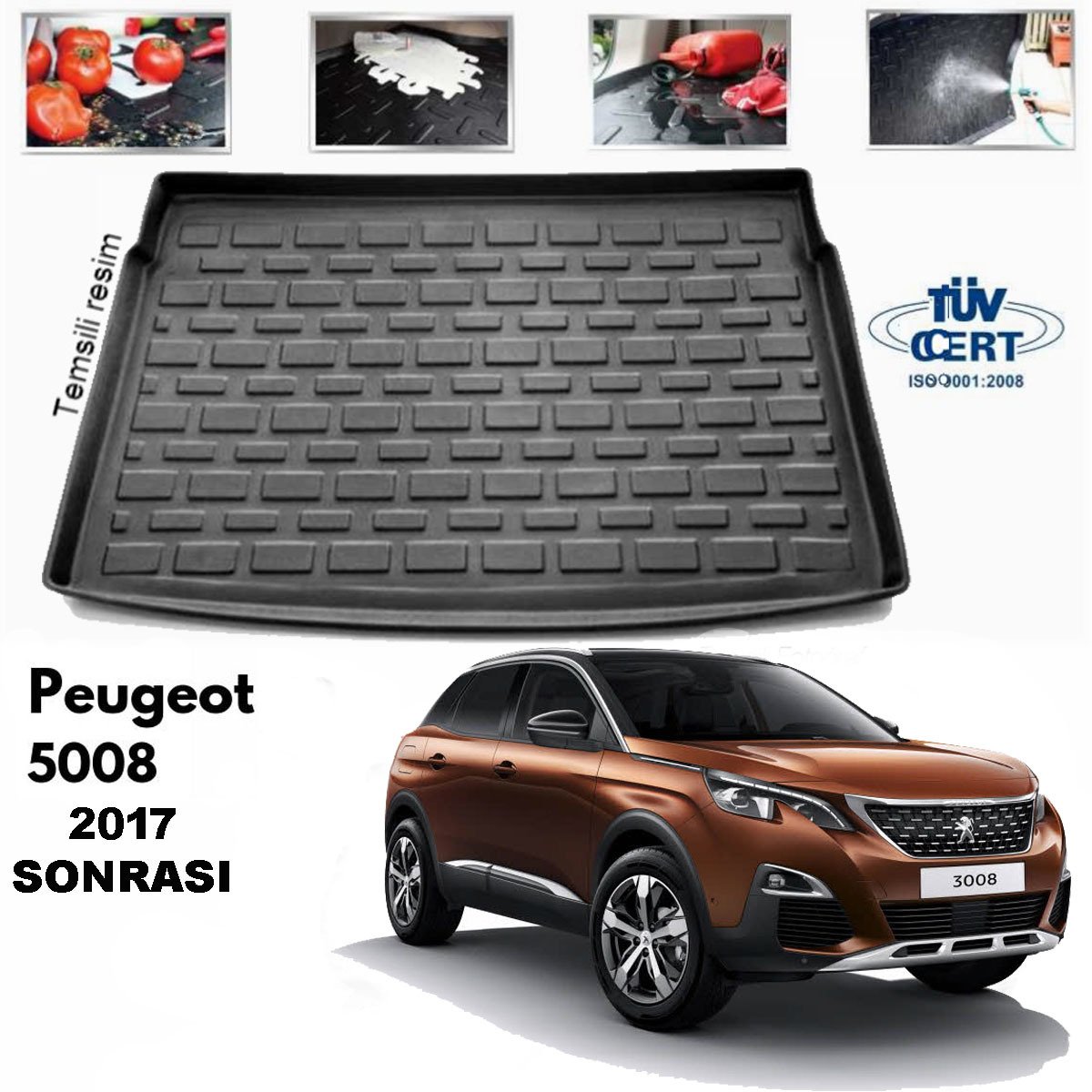 Peugeot 5008 Bagaj Havuzu Paspası 2017 Sonrası