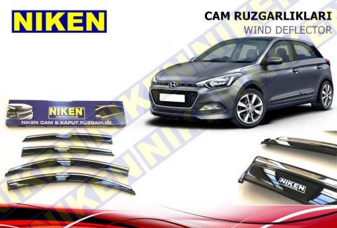 Hyundai I20 Cam Rüzgarlığı 4Lü Kromlu 2015-2016-2017-2018