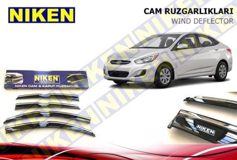 Hyundai Accent Blue Kromlu Cam Rüzgarlığı Niken