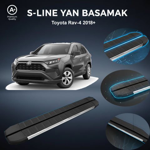 Toyota RAV-4 S-Line Premium Krom Yan Basamak 2018 Sonrası