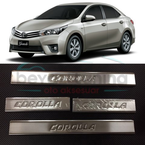 Toyota Corolla Kapı Eşiği Kromu Nikelajı 2013-2018
