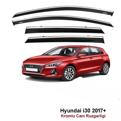 Hyundai i30 Kromlu Cam Rüzgarlığı Niken 2017 Sonrası