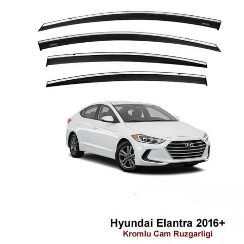Hyundai Elantra Kromlu Cam Rüzgarlığı Niken 2016 Sonrası
