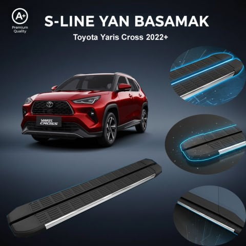 Toyota Yaris S-Line Premium Krom Yan Basamak 2022 Sonrası