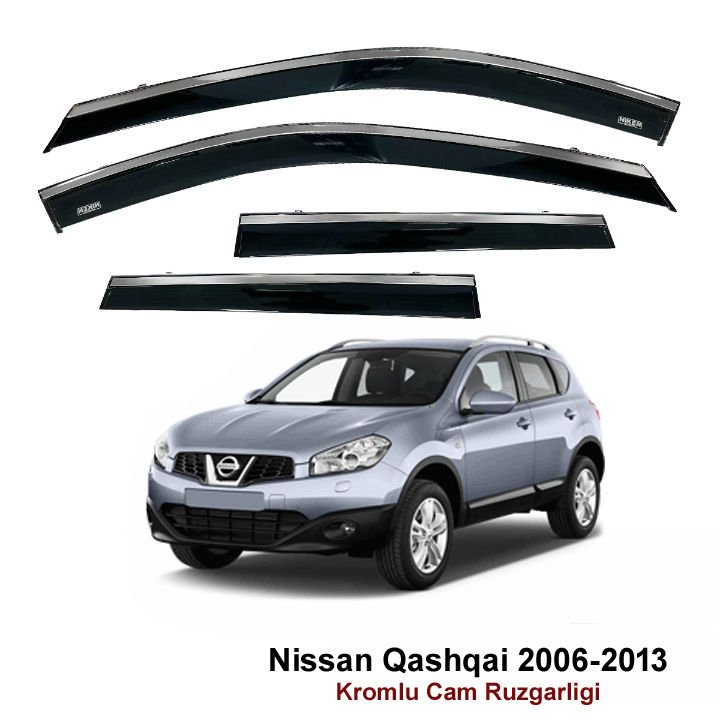 Nissan Qashqai Kromlu Cam Rüzgarlığı Niken 2006-2013