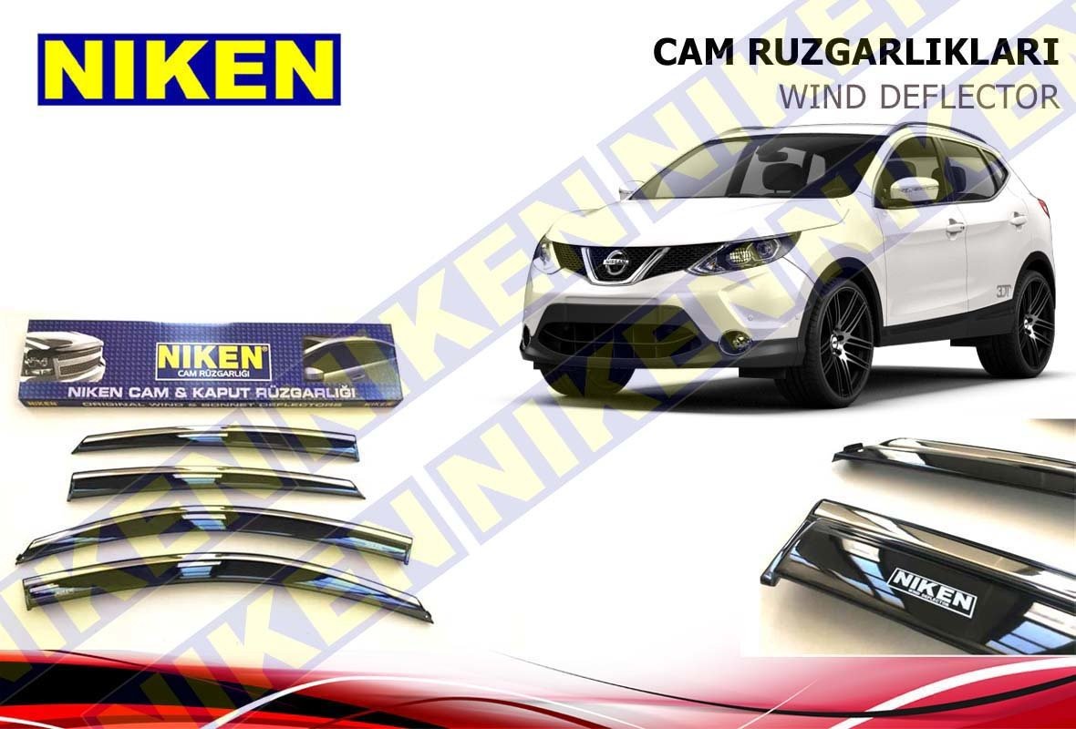 Nissan Qashqai Kromlu Cam Rüzgarlığı Niken 2014-2022