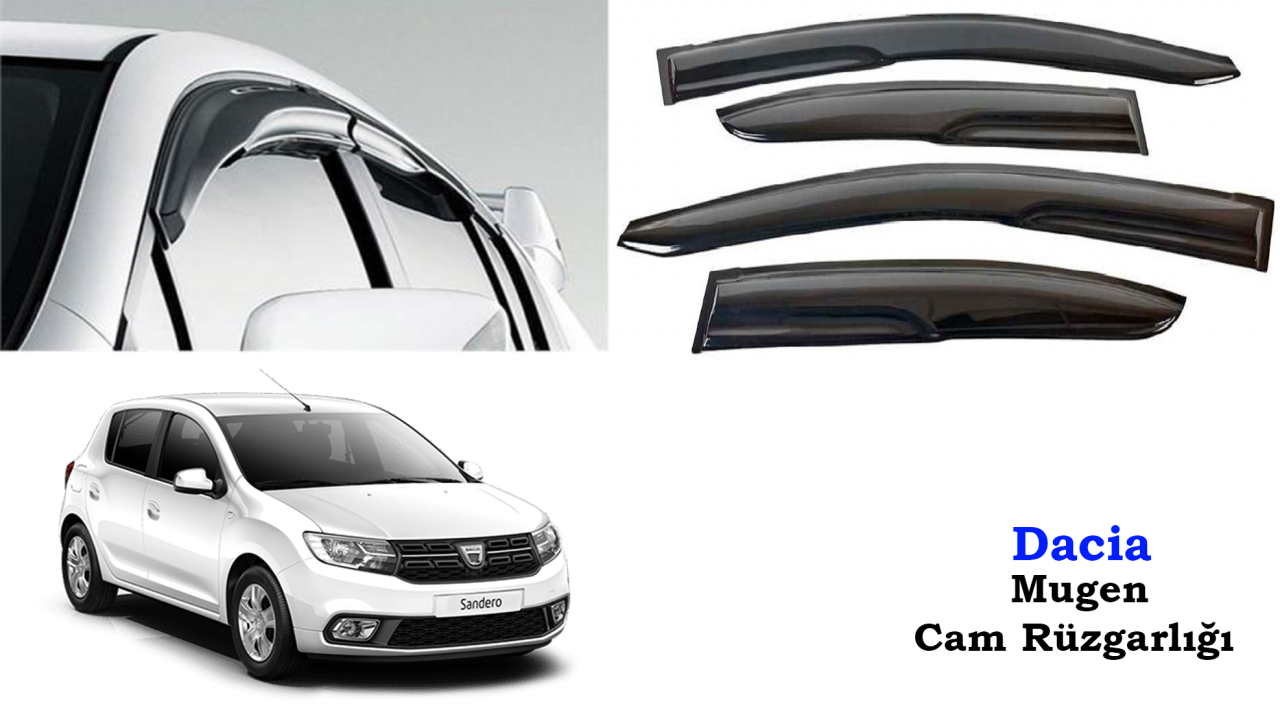 Dacia Sandero Mugen Cam Kenar Rüzgarlığı 2013-