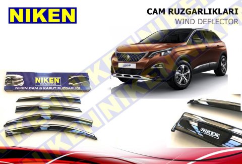 Peugeot 3008 Kromlu Cam Rüzgarlığı Niken 2017 Sonrası