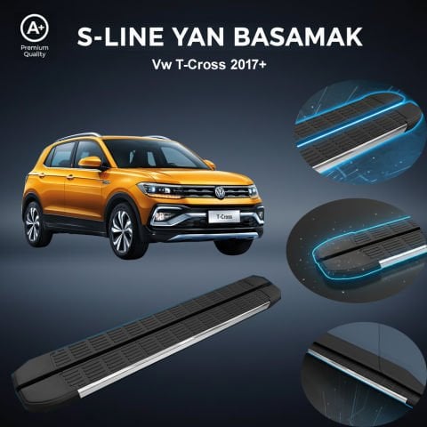 VW T-Cross S-Line Premium Krom Yan Basamak 2017 Sonrası