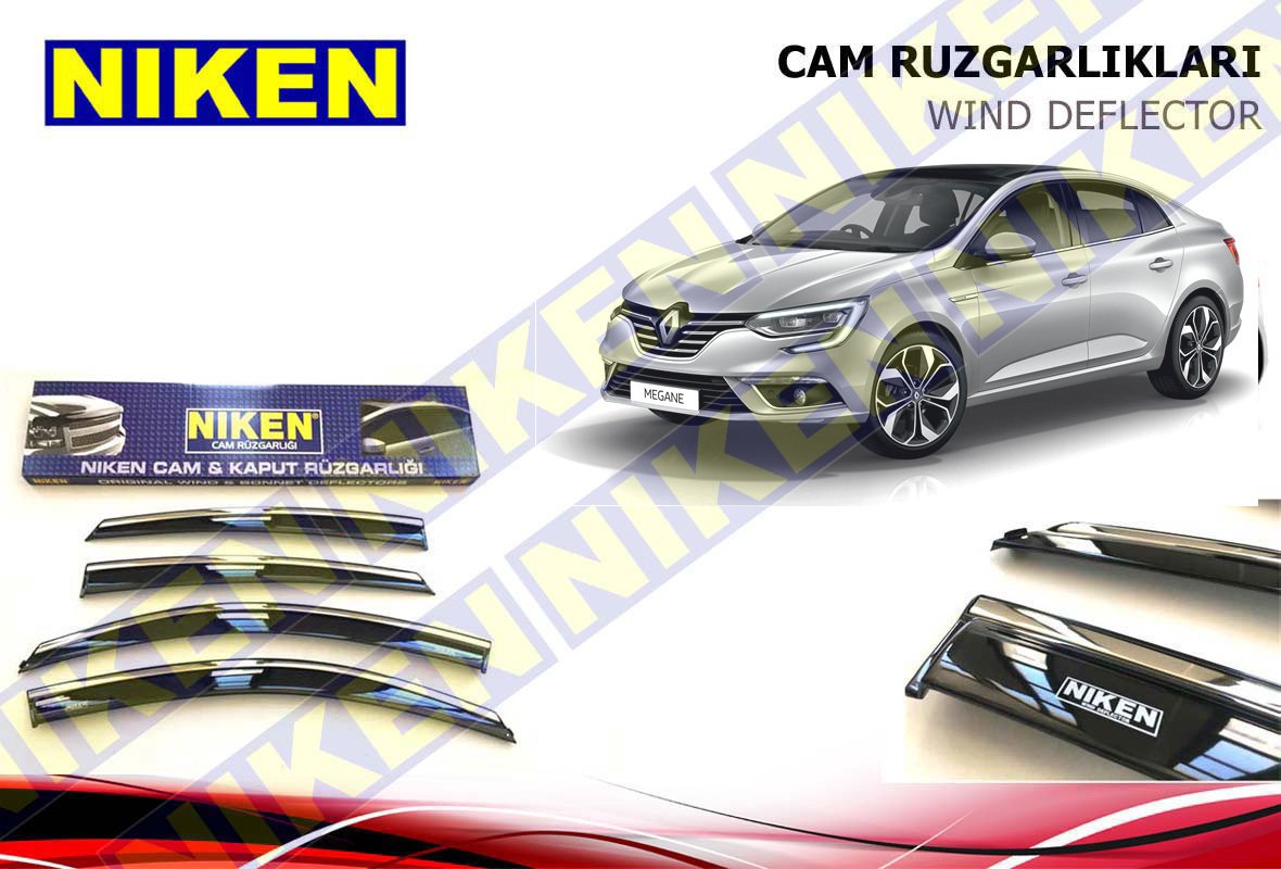 Renault Megane 4 Sedan Kromlu Cam Rüzgarlığı Niken