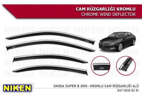 Skoda Süper B Kromlu Cam Rüzgarlığı Niken 2015 Sonrası