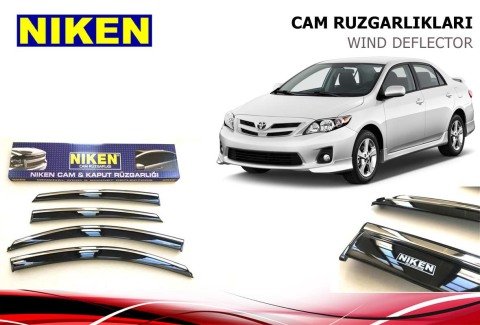 Toyota Corolla Kromlu Cam Rüzgarlığı Niken 2007-2012