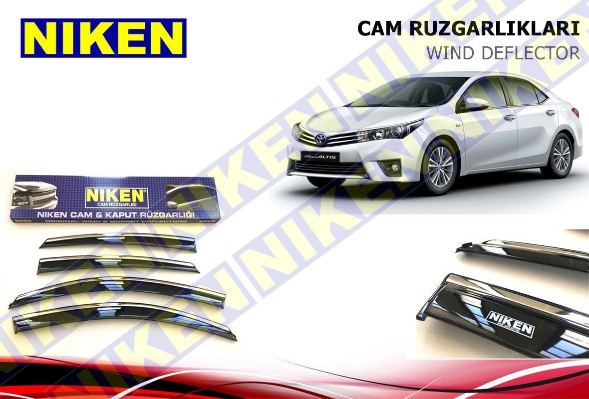Toyota Corolla Kromlu Cam Rüzgarlığı Niken 2014-2018