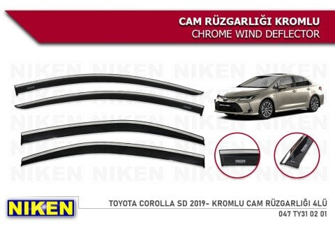 Toyota Corolla Kromlu Cam Rüzgarlığı Niken 2019 Sonrası