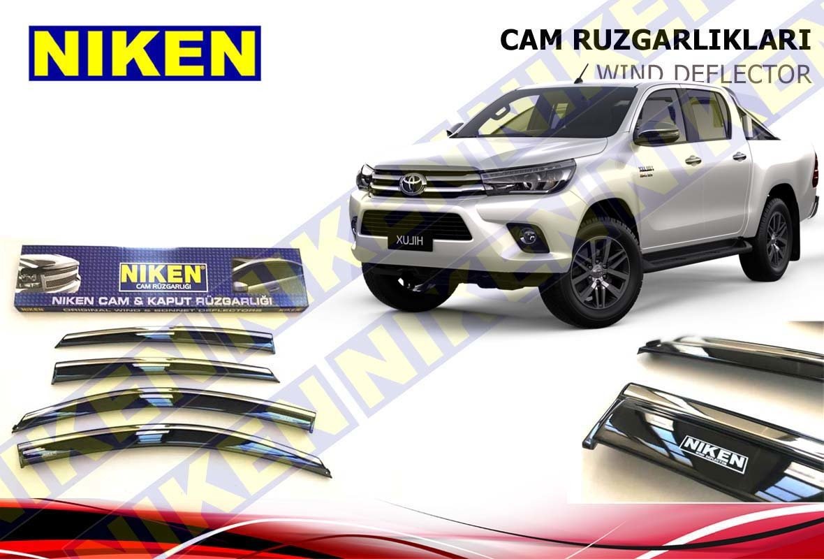 Toyota Hilux Kromlu Cam Rüzgarlığı Niken 2015 Sonrası