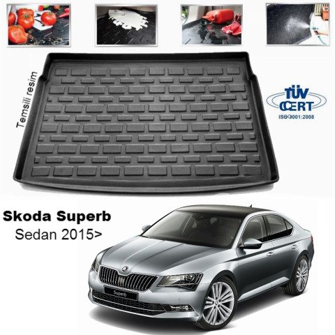 Skoda Super B Bagaj Havuzu Paspası 2015 Sonrası