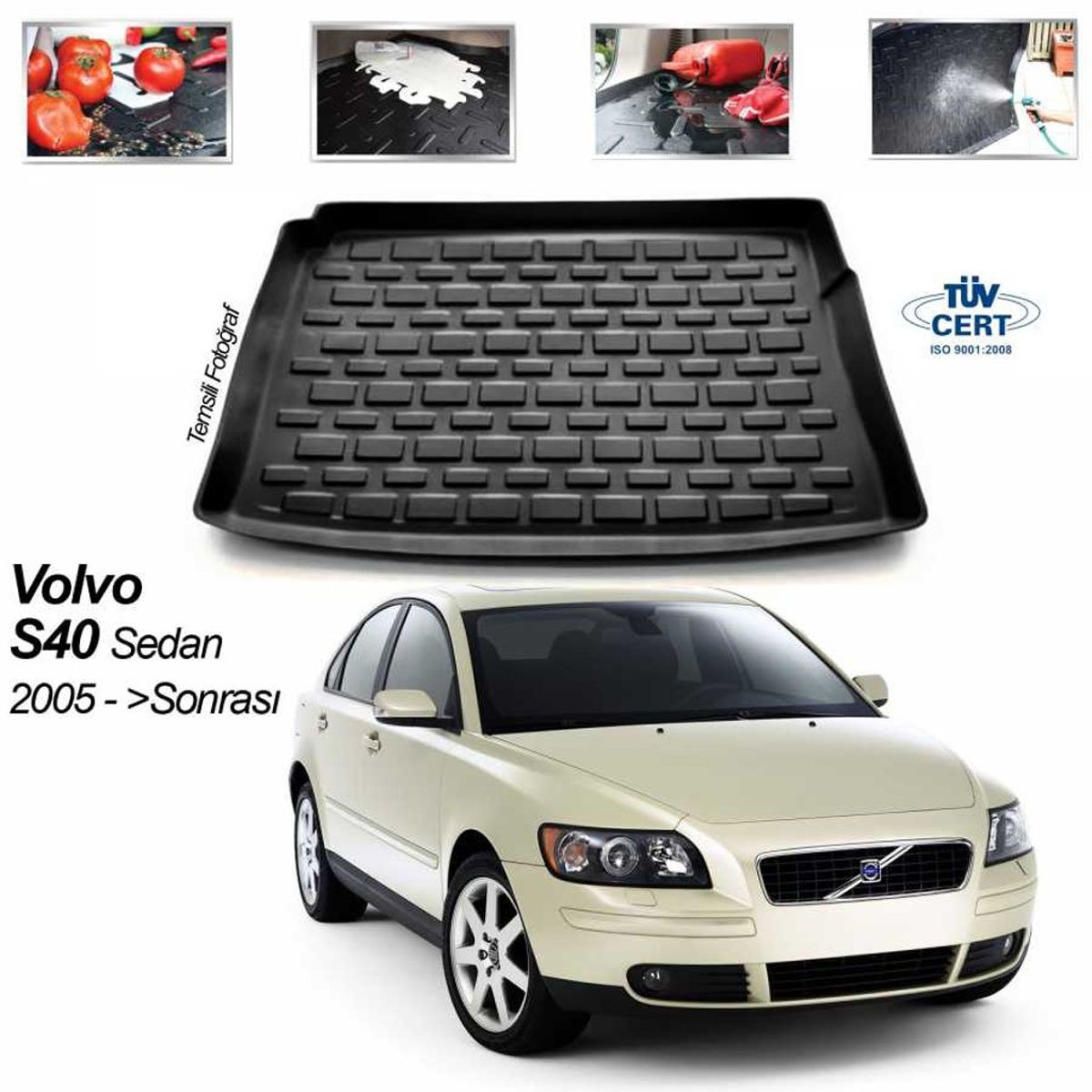 Volvo S40 Bagaj Havuzu Paspası 2005 Sonrası