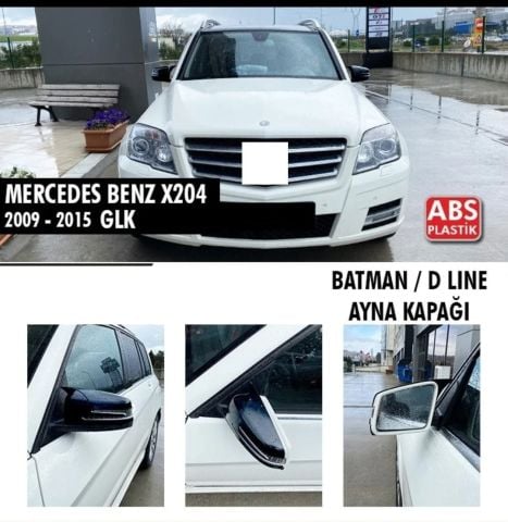 Mercedes X204 GLK Yarasa Ayna Kapağı Batman Parlak Siyah Piano Black