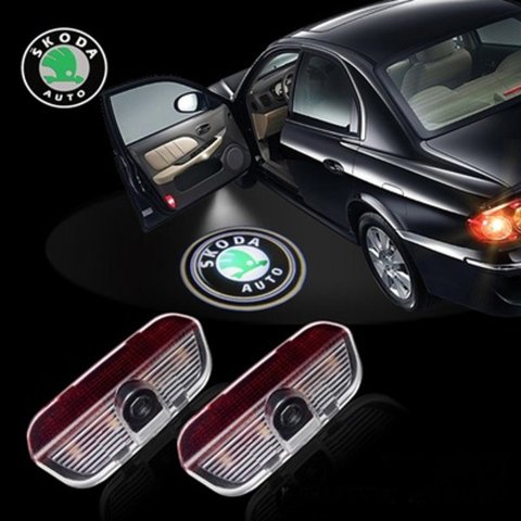Skoda Fabia Kapı Altı Hayalet Logo Orjinal Lazer Led