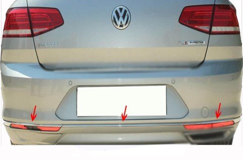 Volkswagen Passat B8 Arka Tampon Çitası Krom Nikelajı 2015-2018