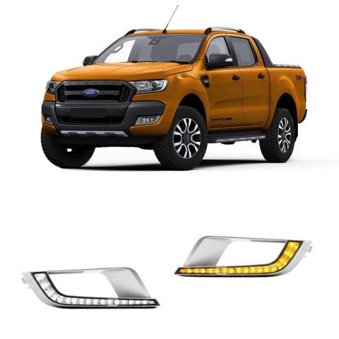 Ford Ranger T7 Sis Lambası Çerçevesi Ledli 2016-2019 Arası