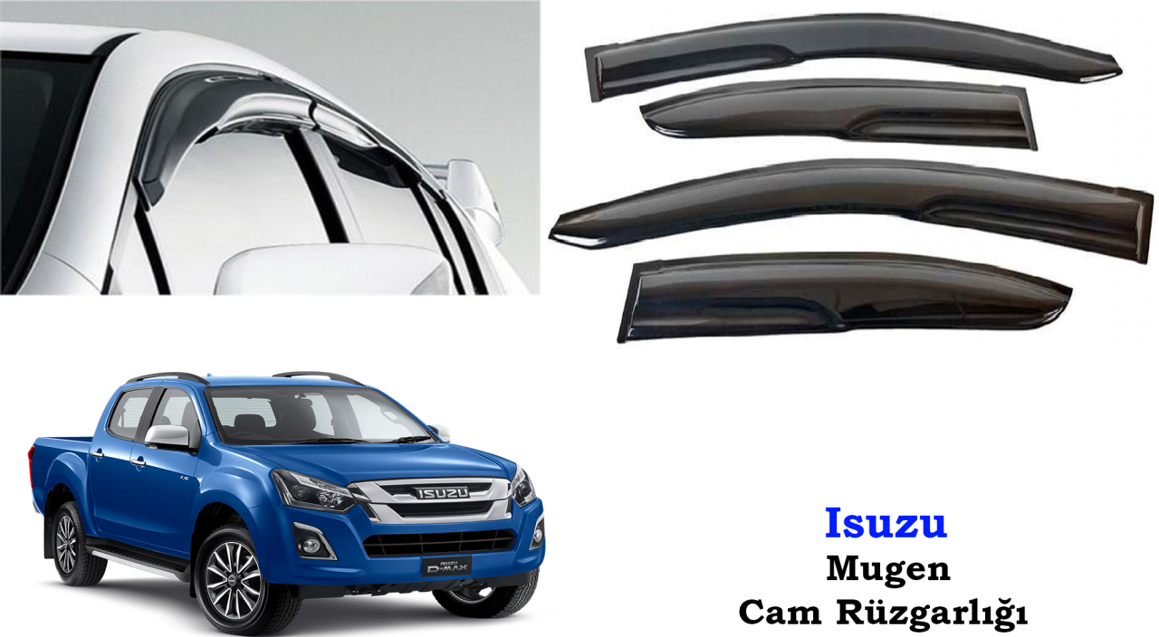 Isuzu D-Max Mugen Cam Kenar Rüzgarlığı 2013