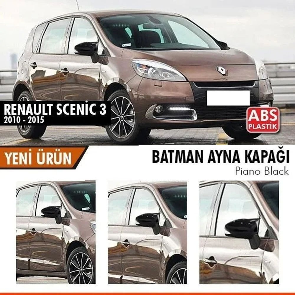 Renault Scenic Yarasa Ayna Kapağı Batman Parlak Siyah Piano Black
