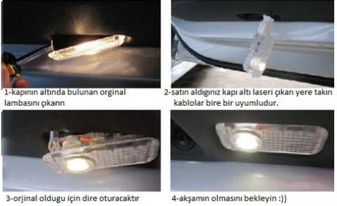Volkswagen Golf 4 Kapı Altı Hayalet Logo Orjinal Lazer Led