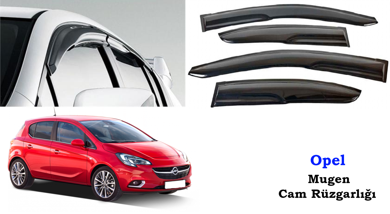 Opel Corsa E Mugen Cam Kenar Rüzgarlığı 2015-
