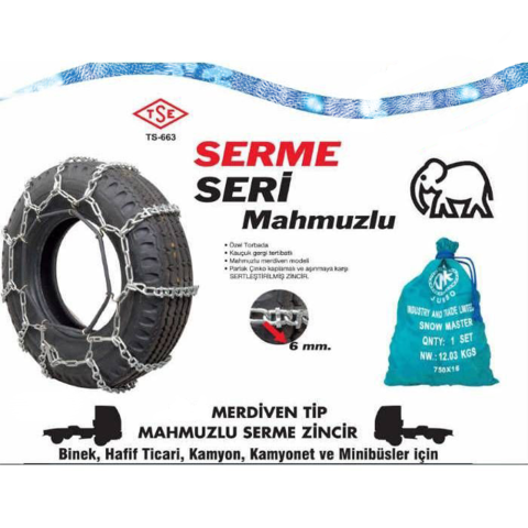 Serme Kar Patinaj Zinciri Mahmuzlu 215x65xR15