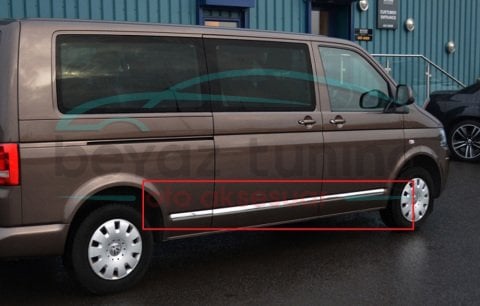Volkswagen T5 Uzun Şase Yan Kapı Çitası Kromu Nikelajı