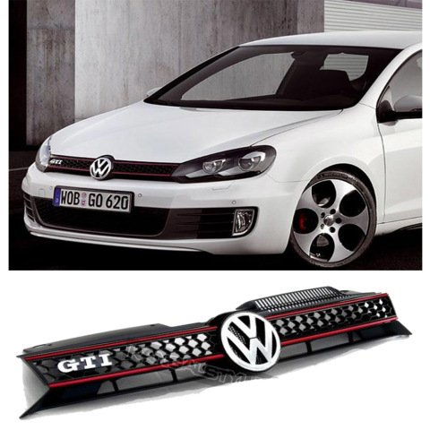 Volkswagen Golf 6 GTi Kırmızı Şeritli Ön Panjur 2009-2013