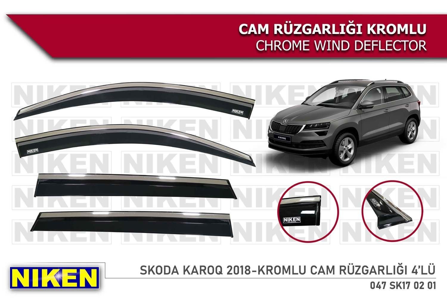 Skoda Karoq Kromlu Cam Rüzgarlığı Niken 2018 Sonrası