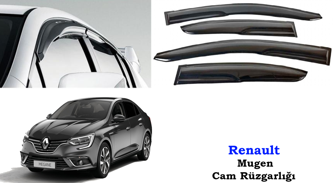 Renault Megane 4 Mugen Cam Kenar Rüzgarlığı 2016-