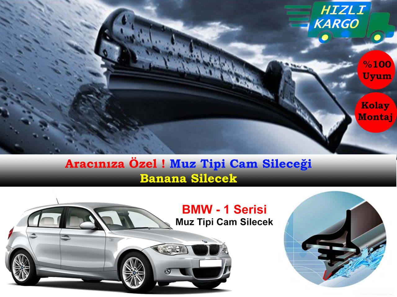 Bmw 1 Serisi E87 2004-2011 Muz Silecek Takımı