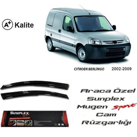 Citroen Berlingo Cam Rüzgarlığı Mugen Tip Sunplex 2li