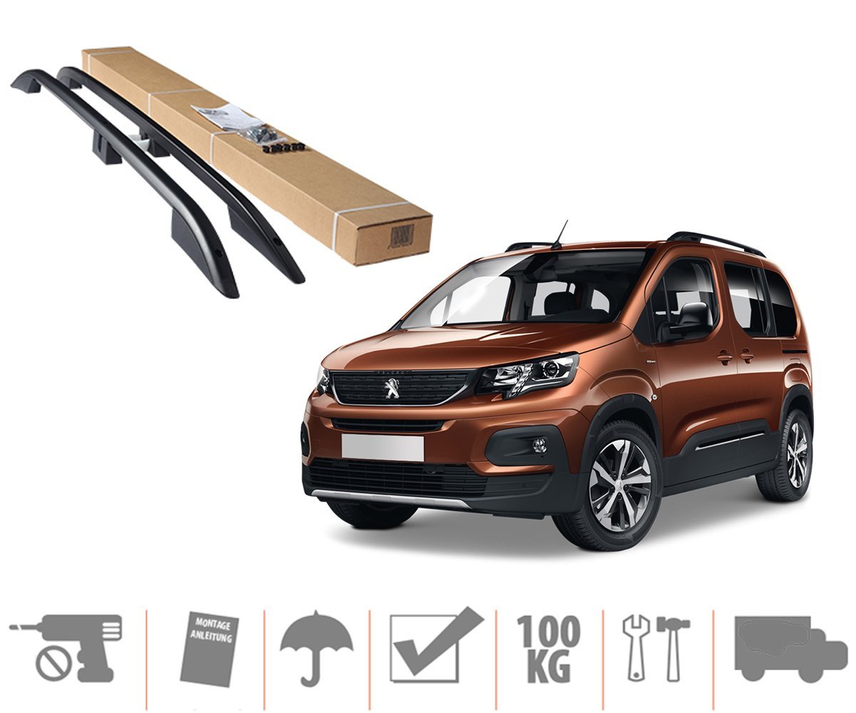 Toyota Proace City Üst Port Bagaj Tavan Çıtası Siyah