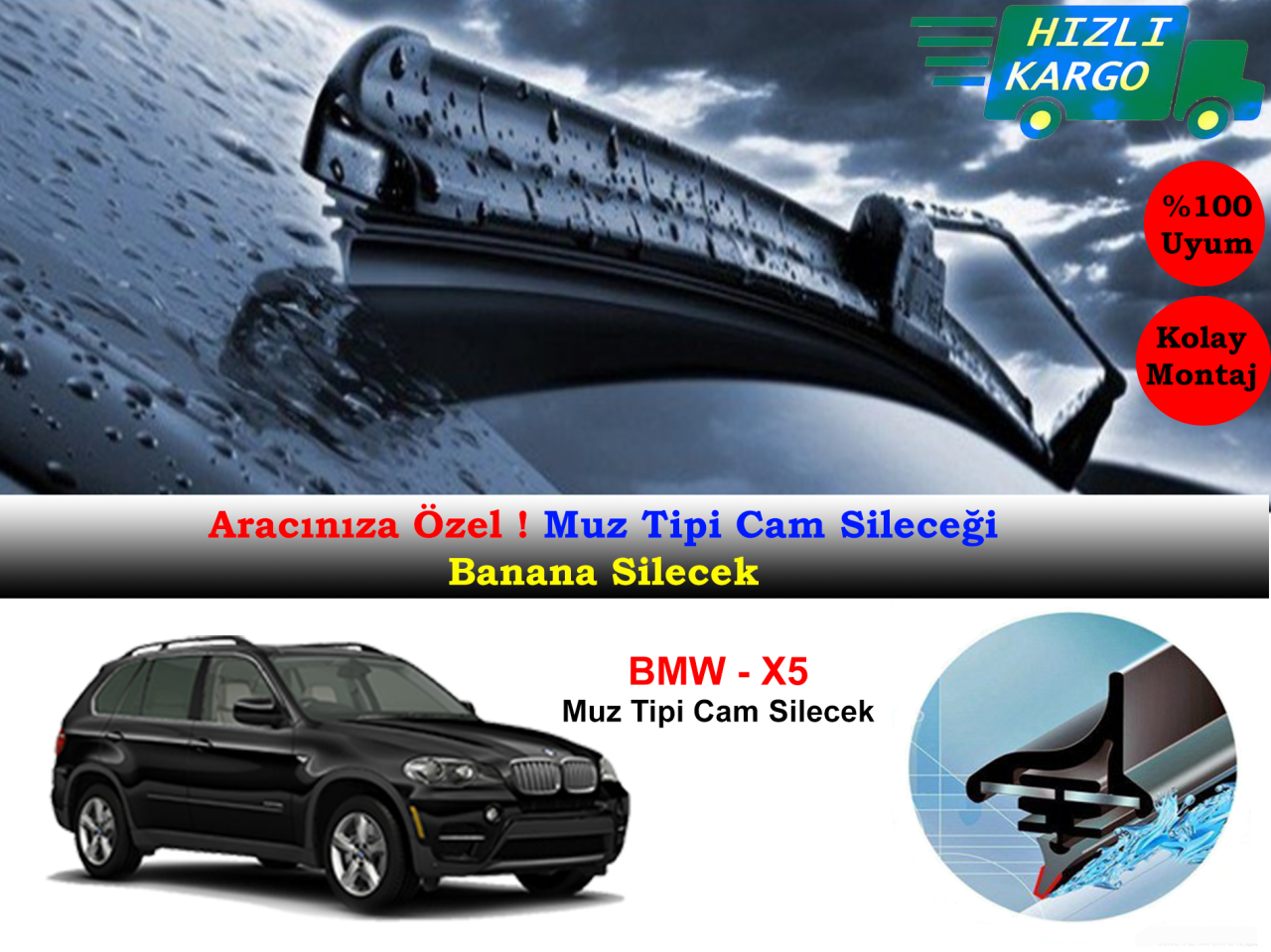 Bmw X5 E70 2007-2013 Muz Silecek Takımı