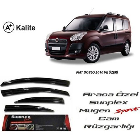 Fiat Doblo Cam Rüzgarlığı Mugen Tip Sunplex 4lü